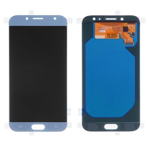 Pantalla LCD puede usarse con Samsung J730 Galaxy J7 2017 , azul claro, sin logotipo, sin marco, High Copy, OLED 