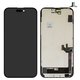 Pantalla LCD puede usarse con iPhone 15 Plus, negro, con marco, HC, (OLED), GX OEM hard