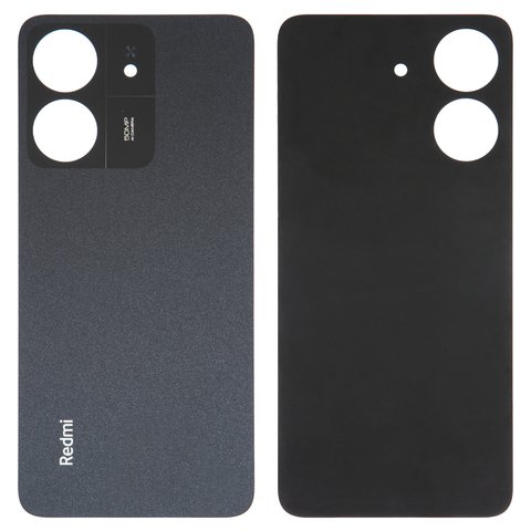 Panel trasero de carcasa puede usarse con Xiaomi Redmi 13C, negra, midnight black