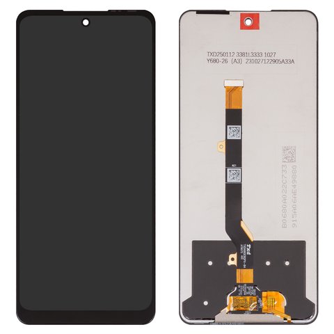 Pantalla LCD puede usarse con Infinix Zero 5G X6815 , negro, sin marco, High Copy, FPC6805 4