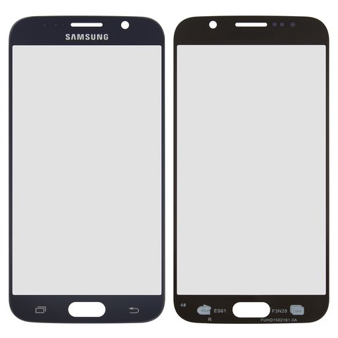 Скло корпуса для Samsung G920F Galaxy S6, 2.5D, синє