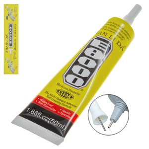 Клей герметик Zhanlida E8000, для приклеивания тачскрина, дисплея, 50 мл, прозрачный