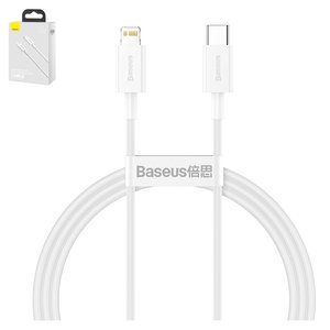 USB кабель Baseus Superior, USB тип C, Lightning, 100 см, 20 Вт, білий, силіконовий, #CATLYS A02
