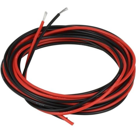 Проволока в силиконовой изоляции 18AWG, 0,82 мм², 1 м, черный