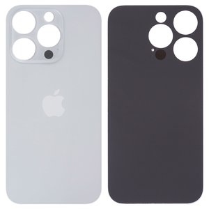Задняя панель корпуса для iPhone 14 Pro, белая, не нужно снимать стекло камеры, Original PRC , big hole