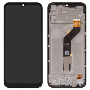 Дисплей для Tecno Spark 6 Go KE5, KE5J , чорний, з рамкою, High Copy, FPC6504 09