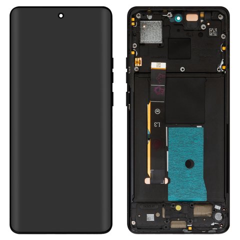 Дисплей для Motorola Edge 40, чорний, з рамкою, Original PRC 