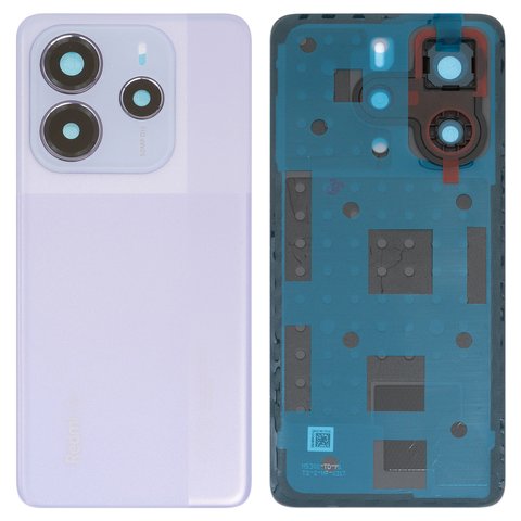Задняя панель корпуса для Xiaomi Redmi Note 14 5G, фиолетовая, со стеклом камеры, lavender purple