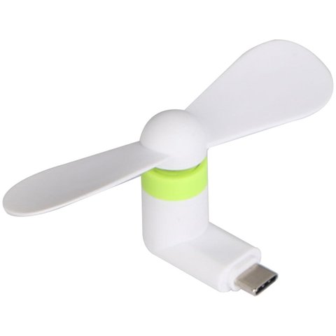 Вентилятор Mini, білий, мобільний, USB тип C