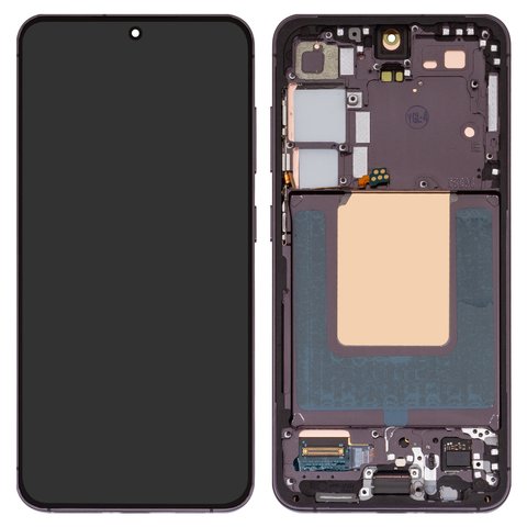 Дисплей для Samsung S921 Galaxy S24, черный, с рамкой, Оригинал переклеено стекло 