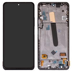 Дисплей для Xiaomi Mi 11i, Poco F3, Redmi K40, черный, с рамкой, High Copy, OLED 
