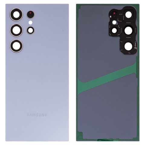 Задняя панель корпуса для Samsung S928 Galaxy S24 Ultra, голубая, со стеклом камеры, Original PRC , titanium blue
