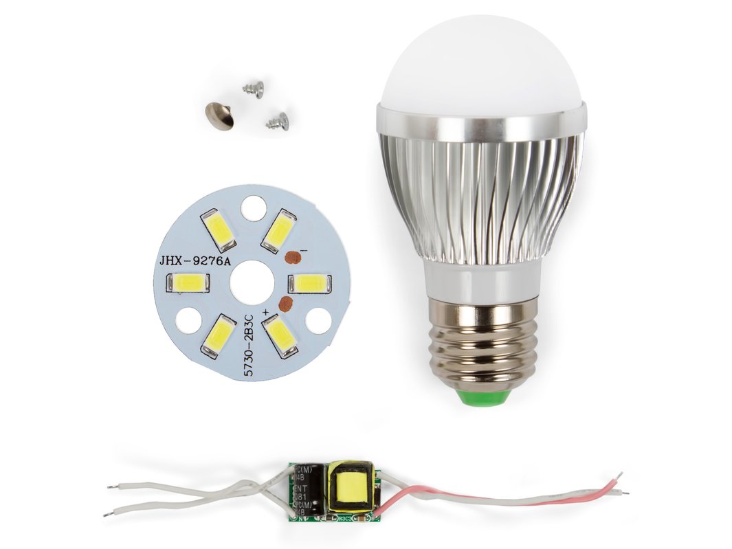 LED Light Bulb DIY Kit SQ-Q01 5730 3 W (cold white, E27) - ToolBoom