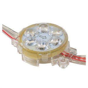 Juego de módulos LED redondos (UCS1903, 6 diodos SMD5050, 40 mm, IP67, 20 pcs.) Juego de módulos LED redondos (UCS1903, 6 diodos SMD5050, 40 mm, IP67, 20 pcs.)